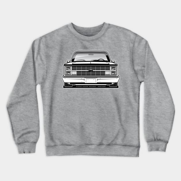 1983-84 Squarebody Chevrolet C10 Blazer Suburban BW Crewneck Sweatshirt by RBDesigns